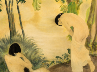 Nguyen Tuong Lan (1906–1946) and Les Baigneuses, a rare silk painting exhibited at the SADEAI in 1936 and sold at auction for €310,000. Study of the artist, his market, major comparative works, and the legacy of the École des Beaux-Arts de l'Indochine by Gauchet Asian Art.