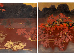 Vietnamese lacquer: “View of the bay” by Lê Quốc Lộc (1943)