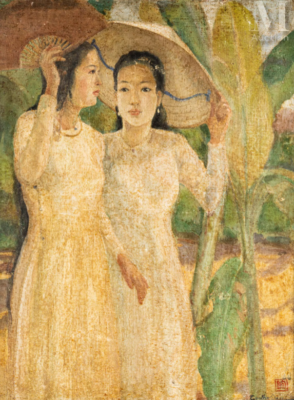 TON THAT DAO (1910-1979), « Jeunes filles au bananier », adjugé à 98 000 € (hf)