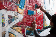 Artiste une peinture murale