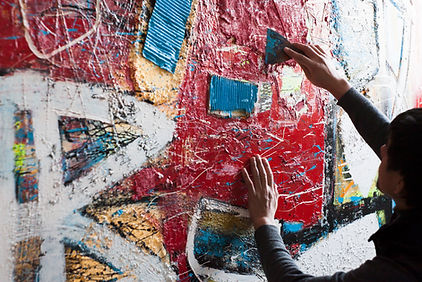Artiste une peinture murale