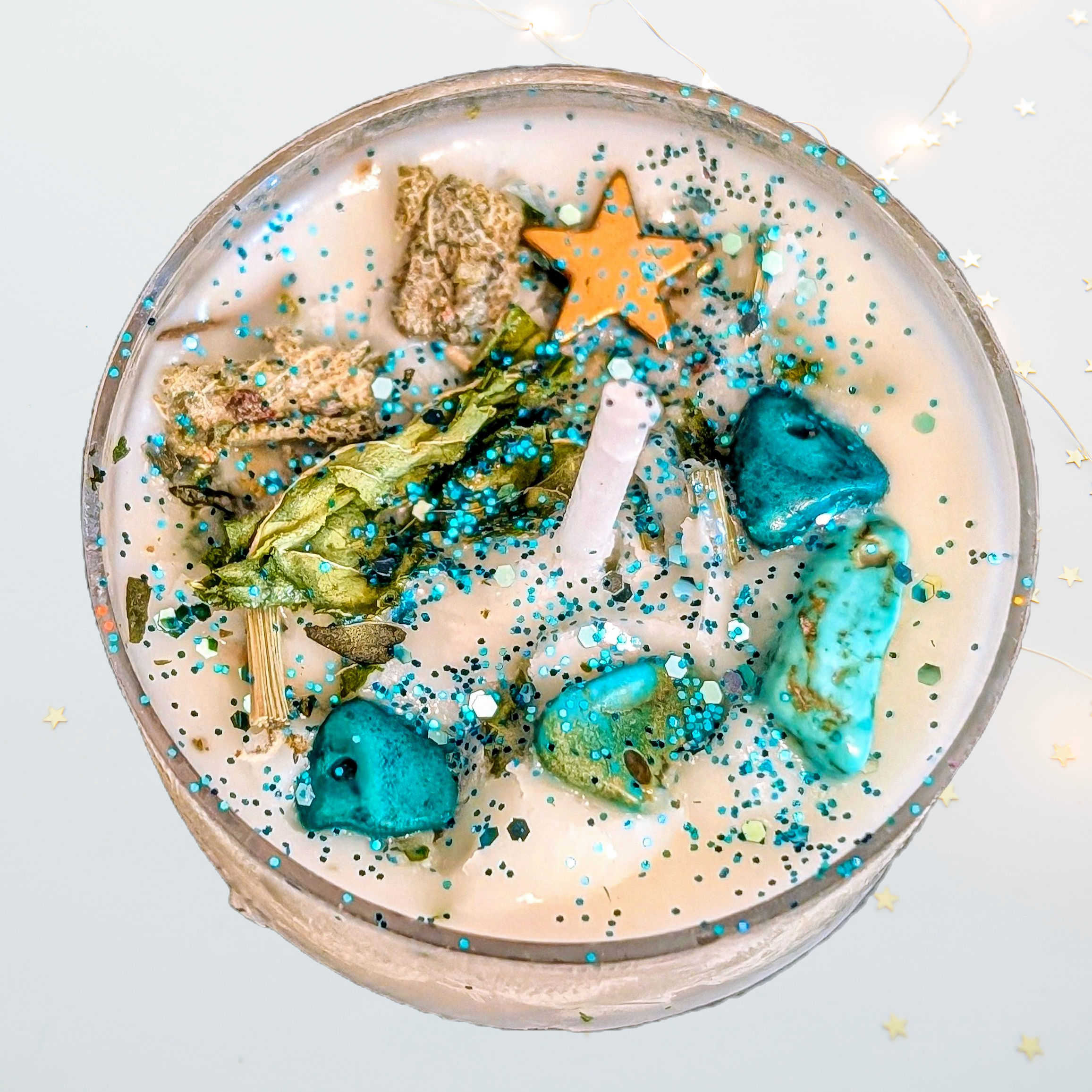 Throat Chakra Manifestation Tea Candle