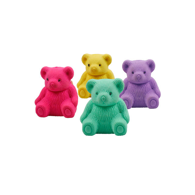 Teddy Eraser with Sharpener for Kids Daily use Non-Toxic Eraser (Set of 4)