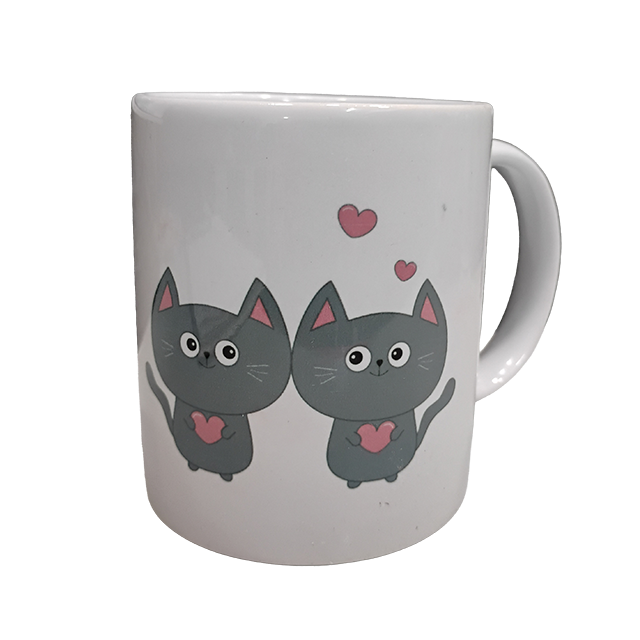 Thumbnail: Happy Valentine’s Day I Cat Ceramic Mug | Printed Mug for Gifting
