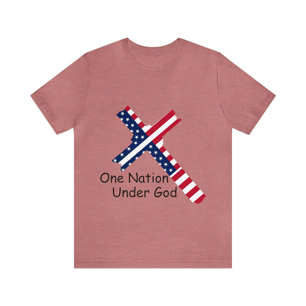 Thumbnail: UniSex Retail-Contour-Fit Soft-Style-Tee, Blessed is the Nation Psalm 33:12 KJB 