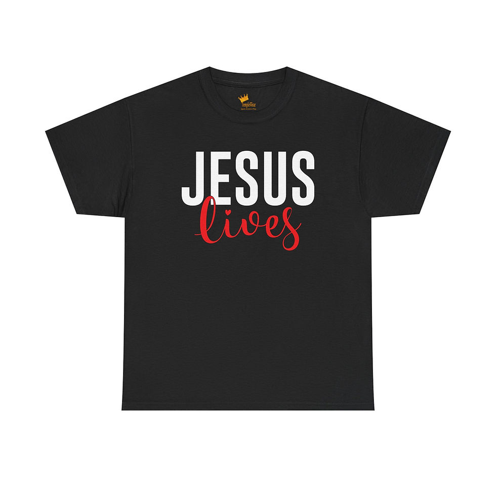 Thumbnail: God Judges God - Jesus Lives T-Shirt - Christian Faith - Bible John 20:10-18 BSB