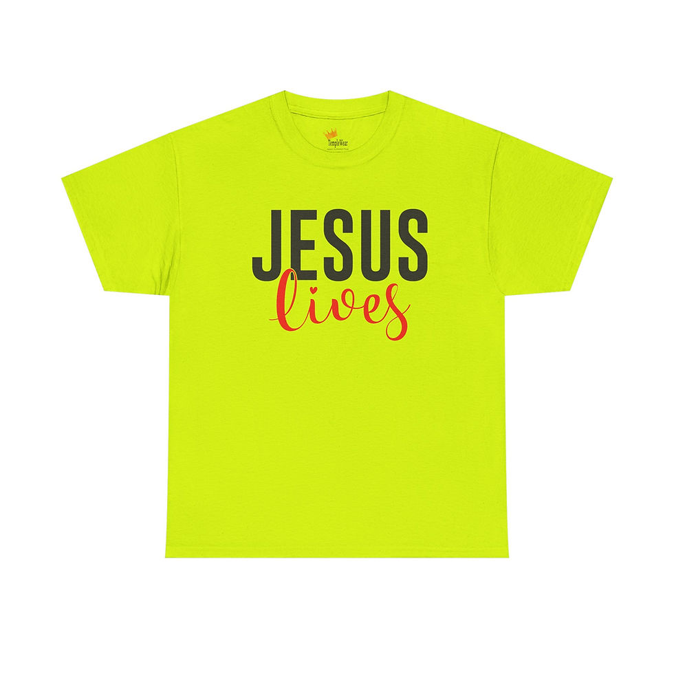 Thumbnail: Jesus Lives T-Shirt - Christian  Faith -Inspirational - Bible-John 20: 10-18 BSB