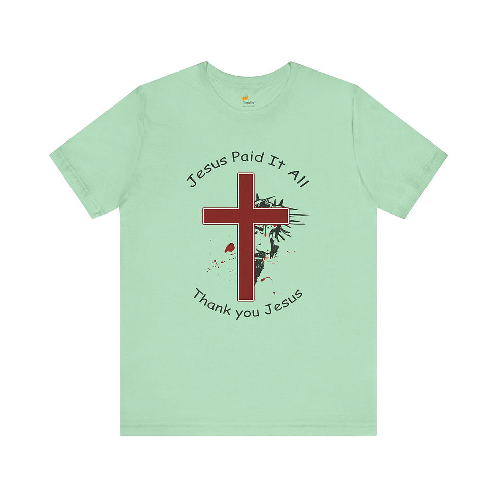 Thumbnail: Jesus Paid it All -The Blood of Christ Victory Living -Christian Merch Gifts