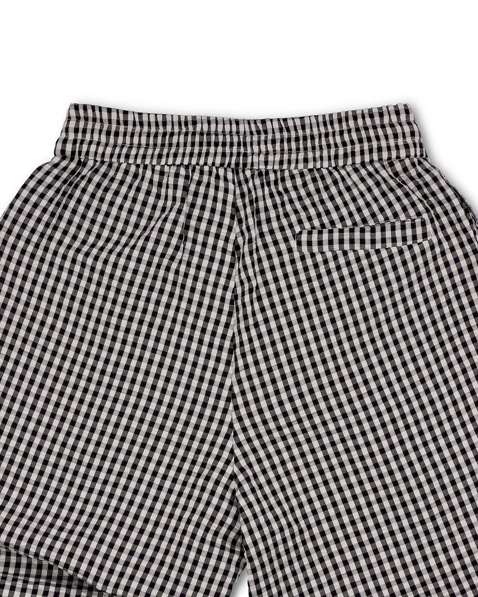 Thumbnail: BASED TROUSERS IN BLACK WAFFLE CHECK