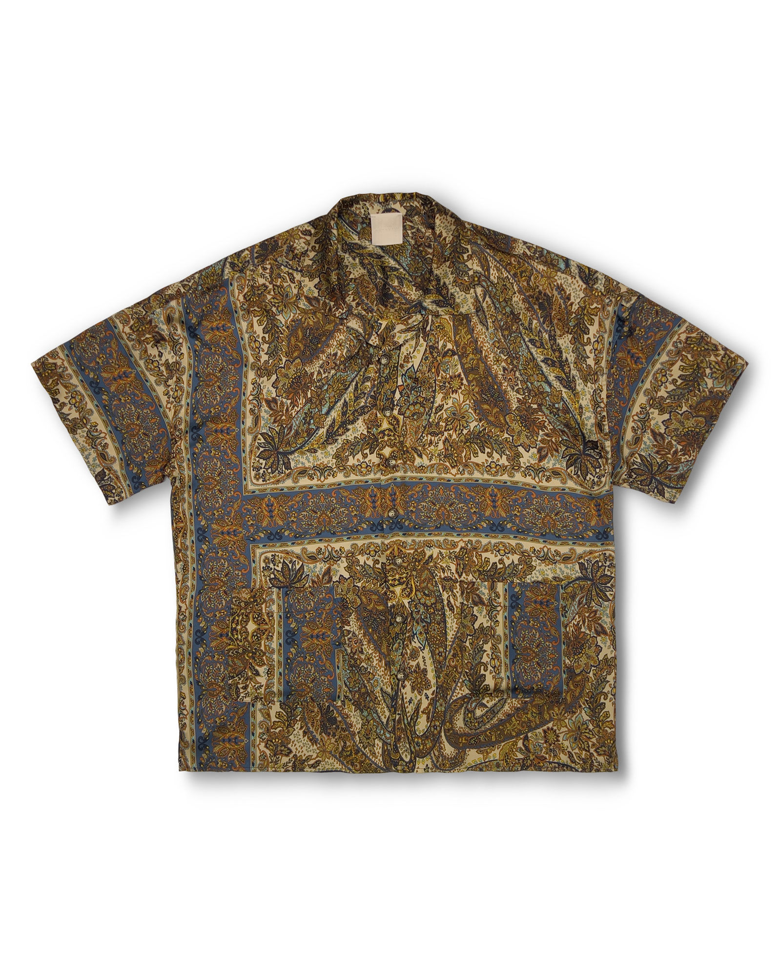 BASED SHIRT WITH POCKETS IN PAISLEY PRINT SATIN