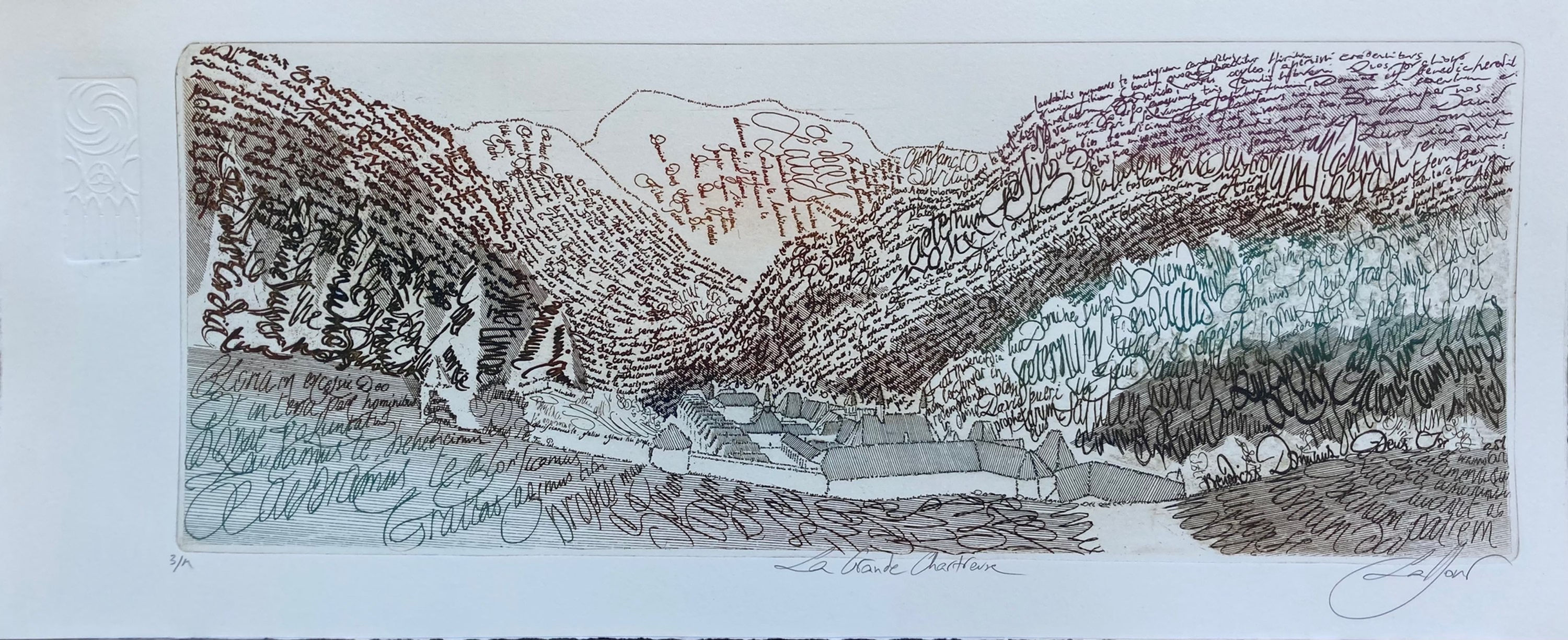 Panoramique Grande Chartreuse calligramme