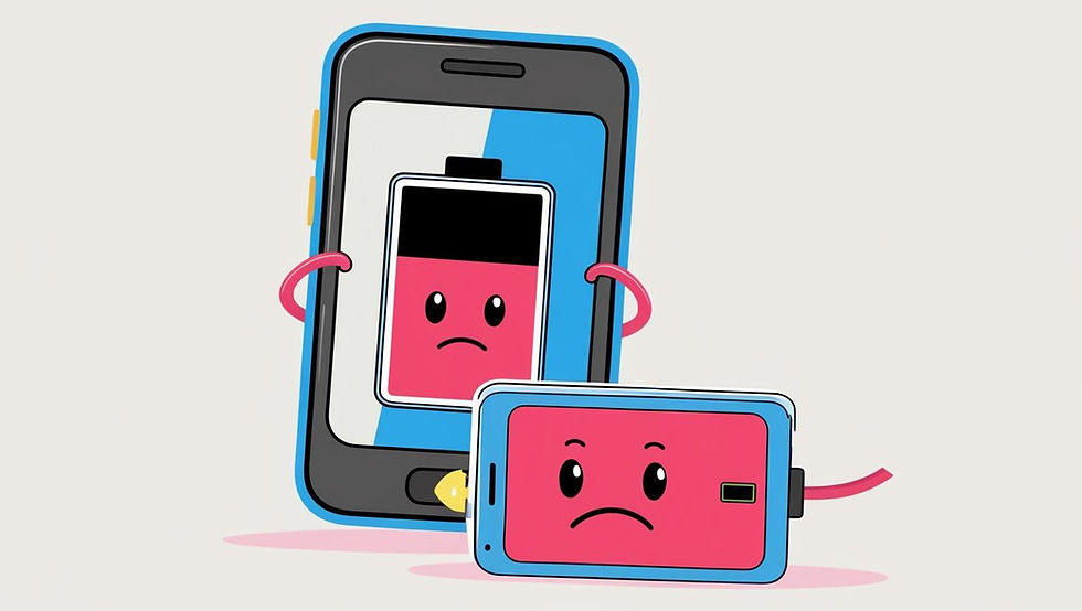 téléphone qui n'a plus de batterie