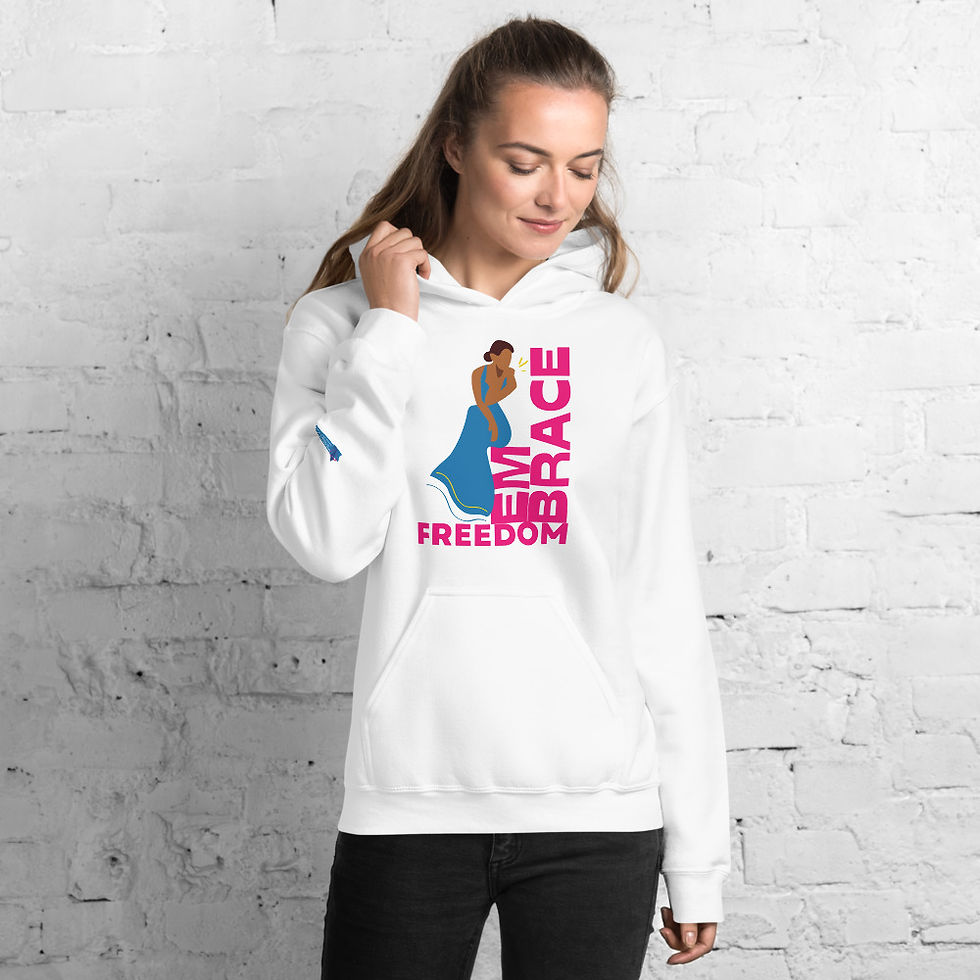 Thumbnail: Unapologetic & Unbothered Sister Embrace Freedom Unisex Hoodie