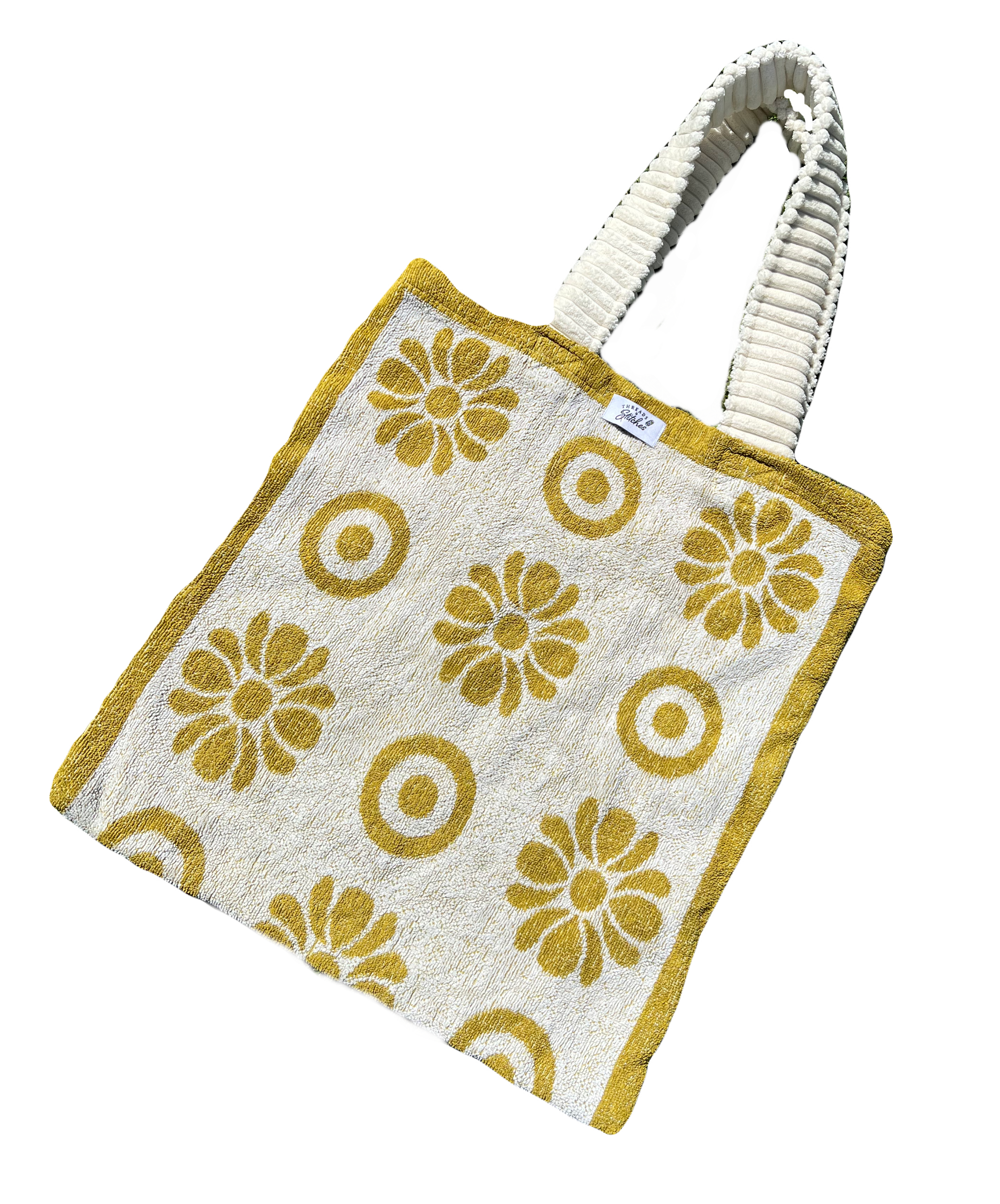 Lime Green & Flower Beach Bag