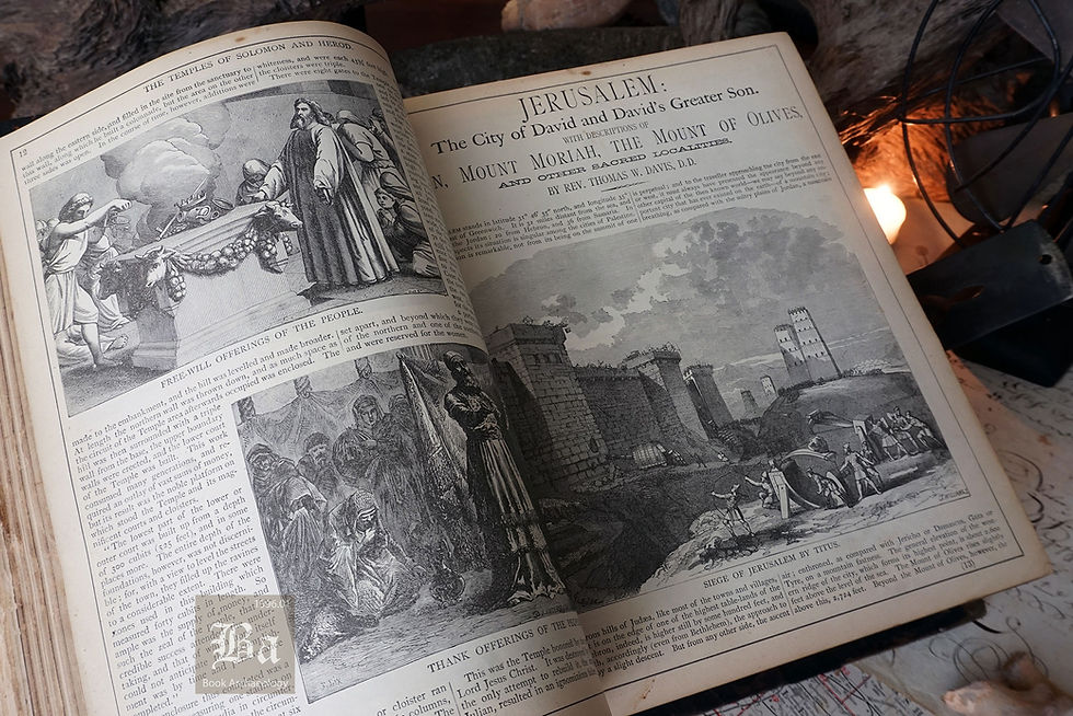 Thumbnail: 1886 Victorian Family Holy Bible | H.D. Burroughs | Parallel-Column Edition