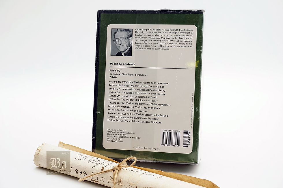 Thumbnail: "Biblical Wisdom Literature" Prof. Father Joseph W. Koterski, S.J.(DVD)