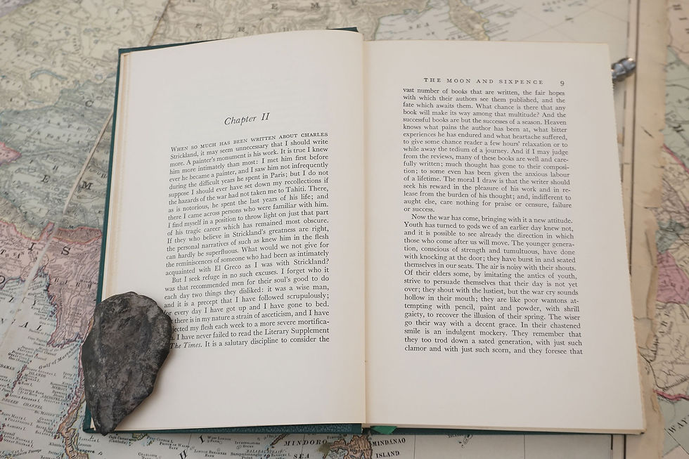 Thumbnail: "The Moon and Sixpence" W. Somerset Maugham, 1919 (No other date present)