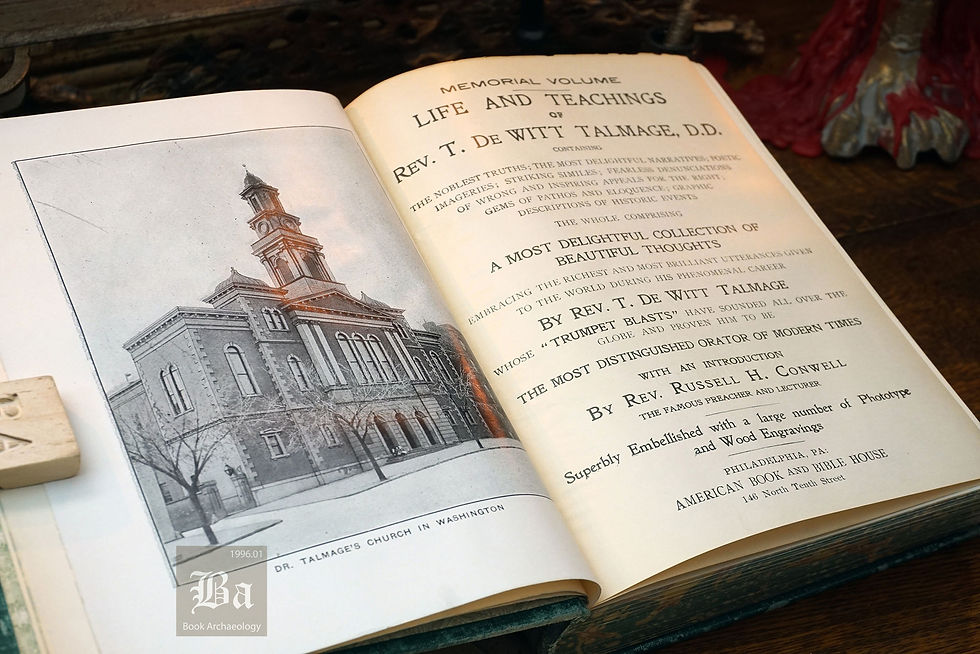Thumbnail: "Life and Teachings of Rev. T. De Witt Talmage" Memorial Volume, 1902