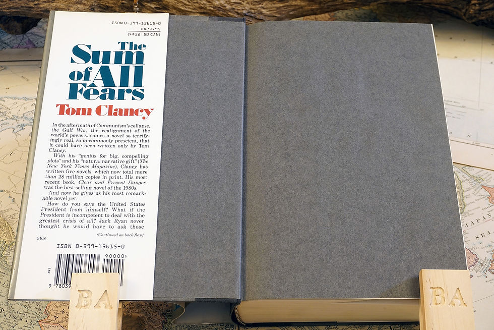 Thumbnail: "The Sum of all Fears" Tom Clancy, 1991 (1st Edition | 1st Print)