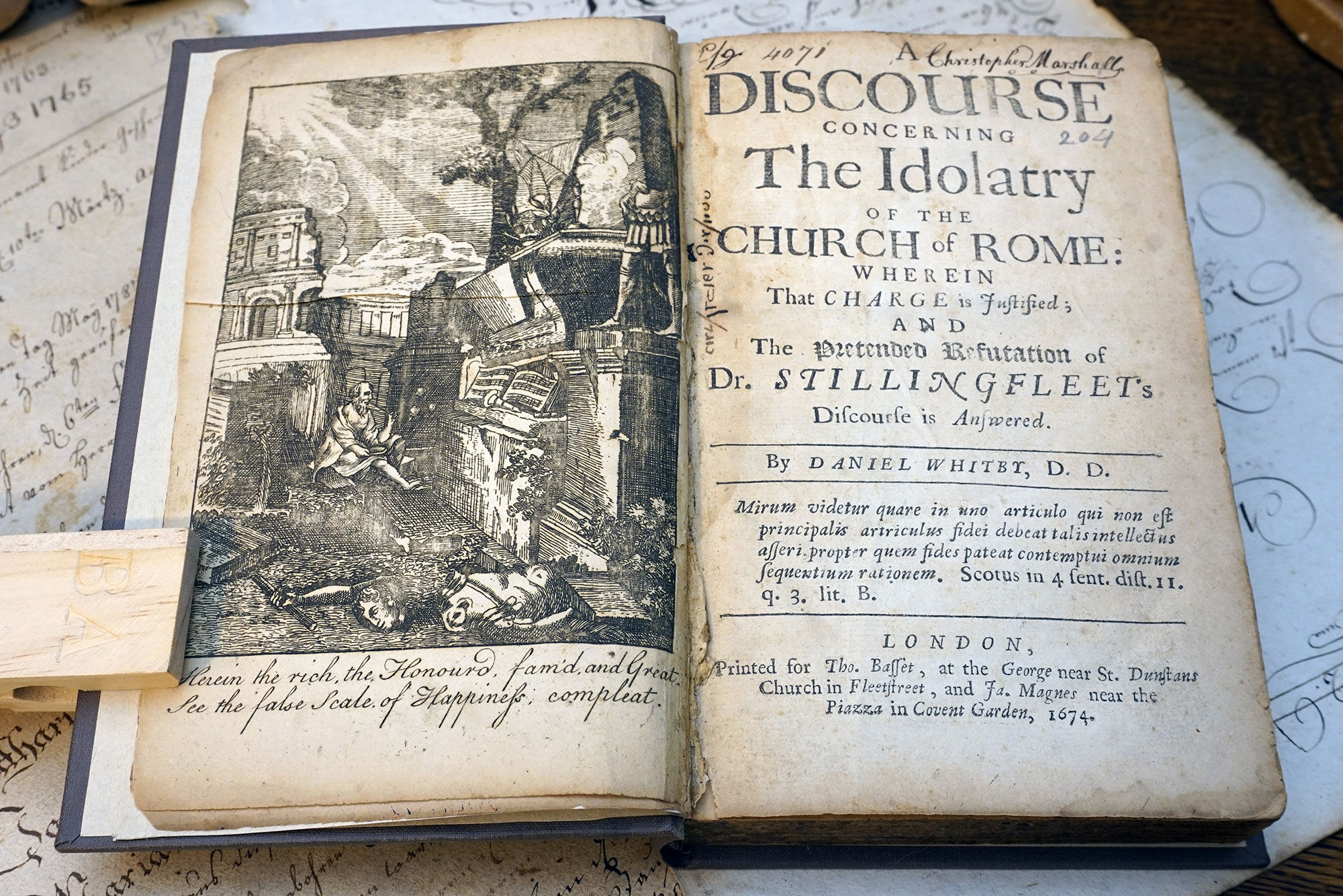 "A Discourse Concerning The Idolatry of the Church of Rome" Daniel Whitet, 1674