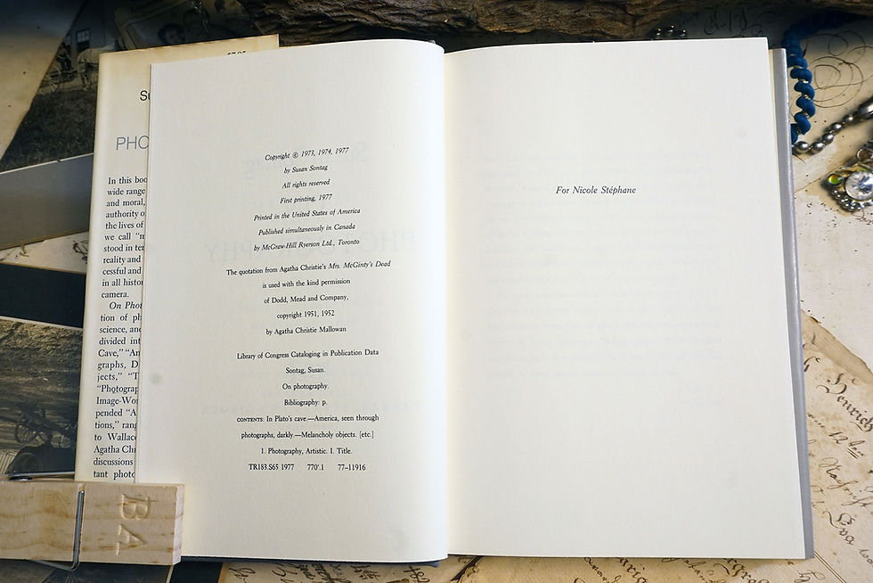 Thumbnail: "On Photography" Susan Sontag, 1977 (1st Printing + 1st Edition)