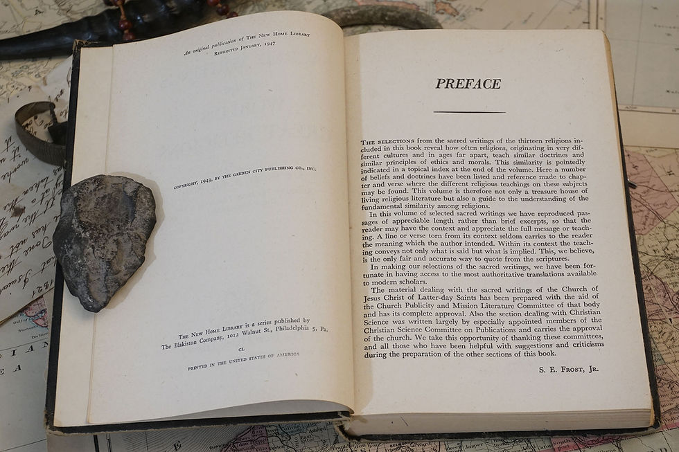 Thumbnail: "The Sacred Writings of the World's Great Religions" S. E. Frost, Jr, 1947