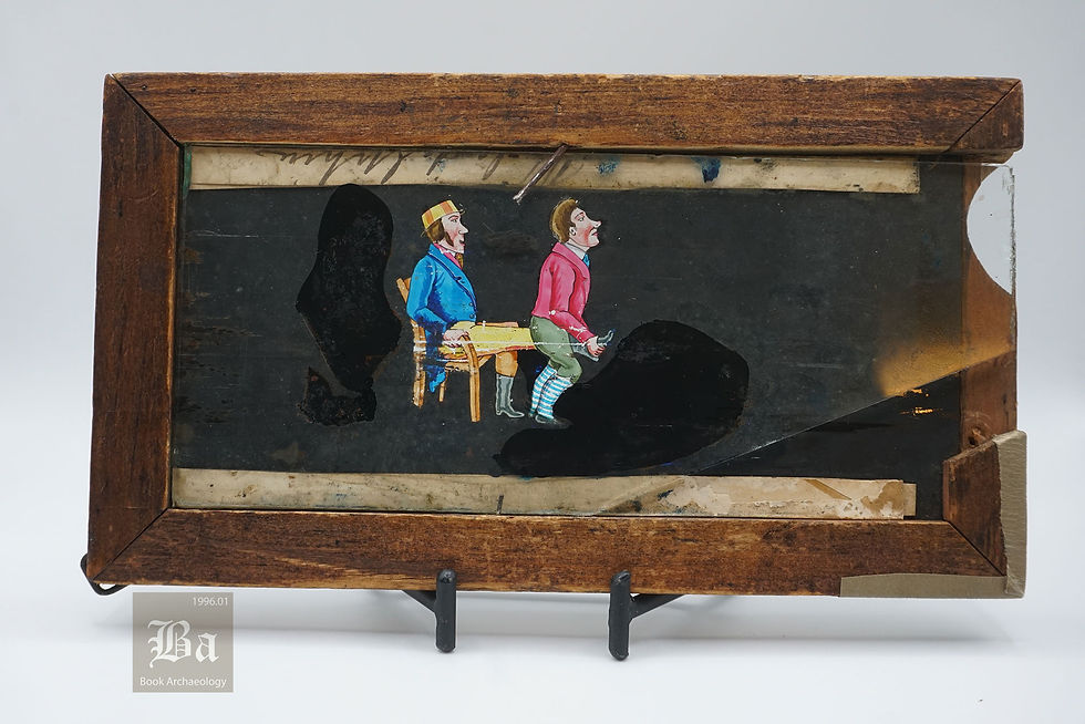 Thumbnail: ca. 1850's Antique Hand-Painted Glass Magic Lantern Slide - Political Figure