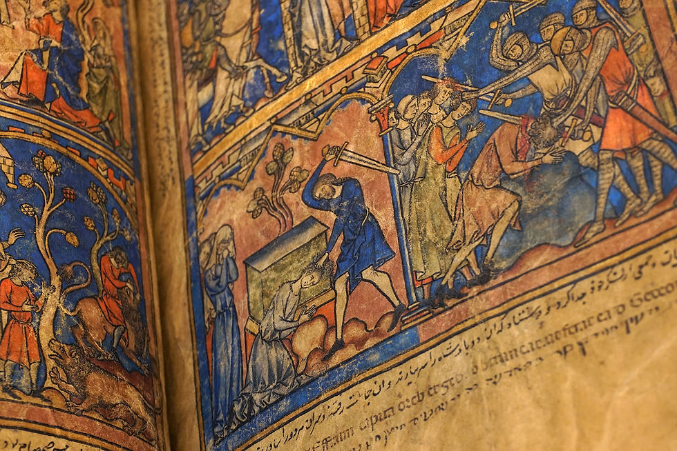 Thumbnail: 1210 Fragment of Crusader Bible (Very Rare)  |  Paris  |  Measures: 11" x 6"