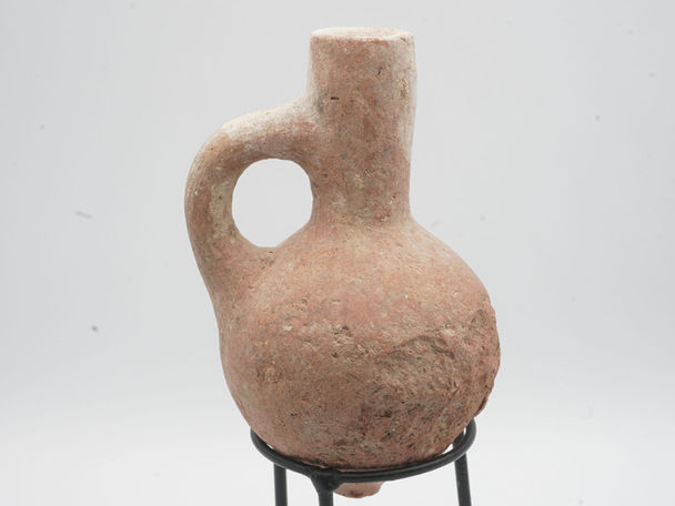 Holy Land Iron Age Terracotta Dipper Juglet  |  Iron Age II Period (c. 1200–586 BCE)  |  $550.00