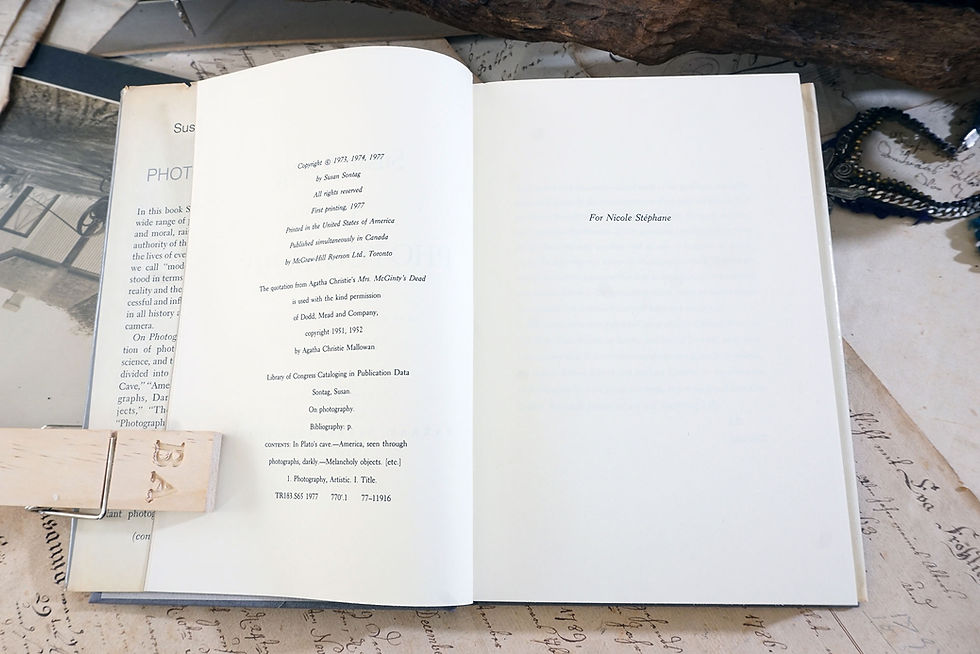 Thumbnail: "On Photography" Susan Sontag, 1977 (1st Printing + 1st Edition)