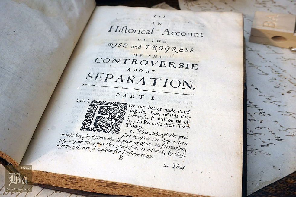 Thumbnail: "The Unreasonableness Of Separation" Edward Stillingfleet, D.D. 1682