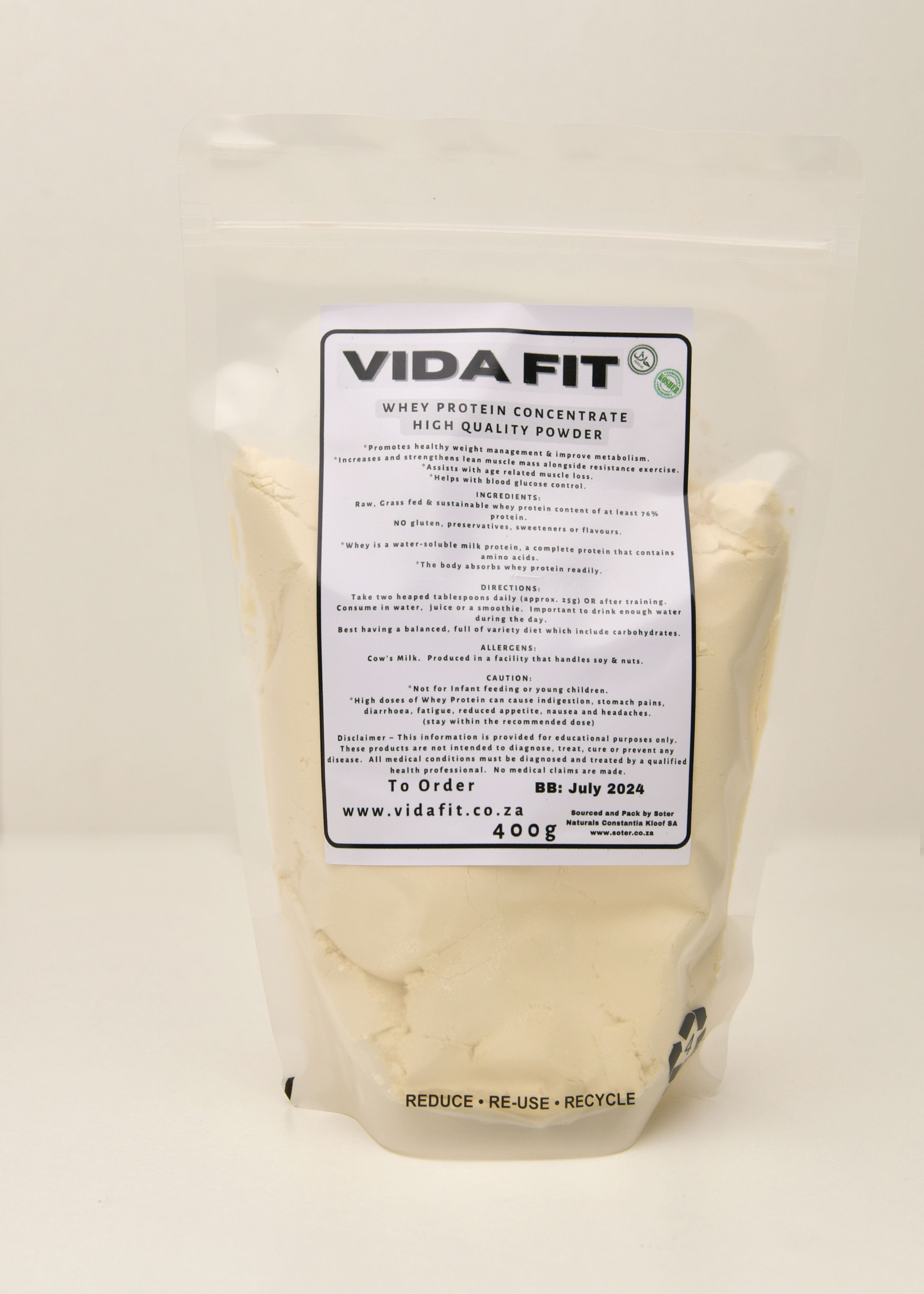 VidaFit Whey Protein - Refill (400g)