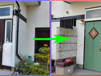 【施工事例】古くなった玄関ドアを造作でリフォーム