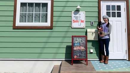 [施工事例] 小さく暮らす、おしゃれな外観のアトリエ兼マッサージサロン。（店舗併用住宅）