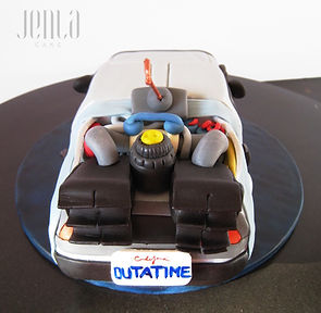 Back To The Future Delorean cake topper