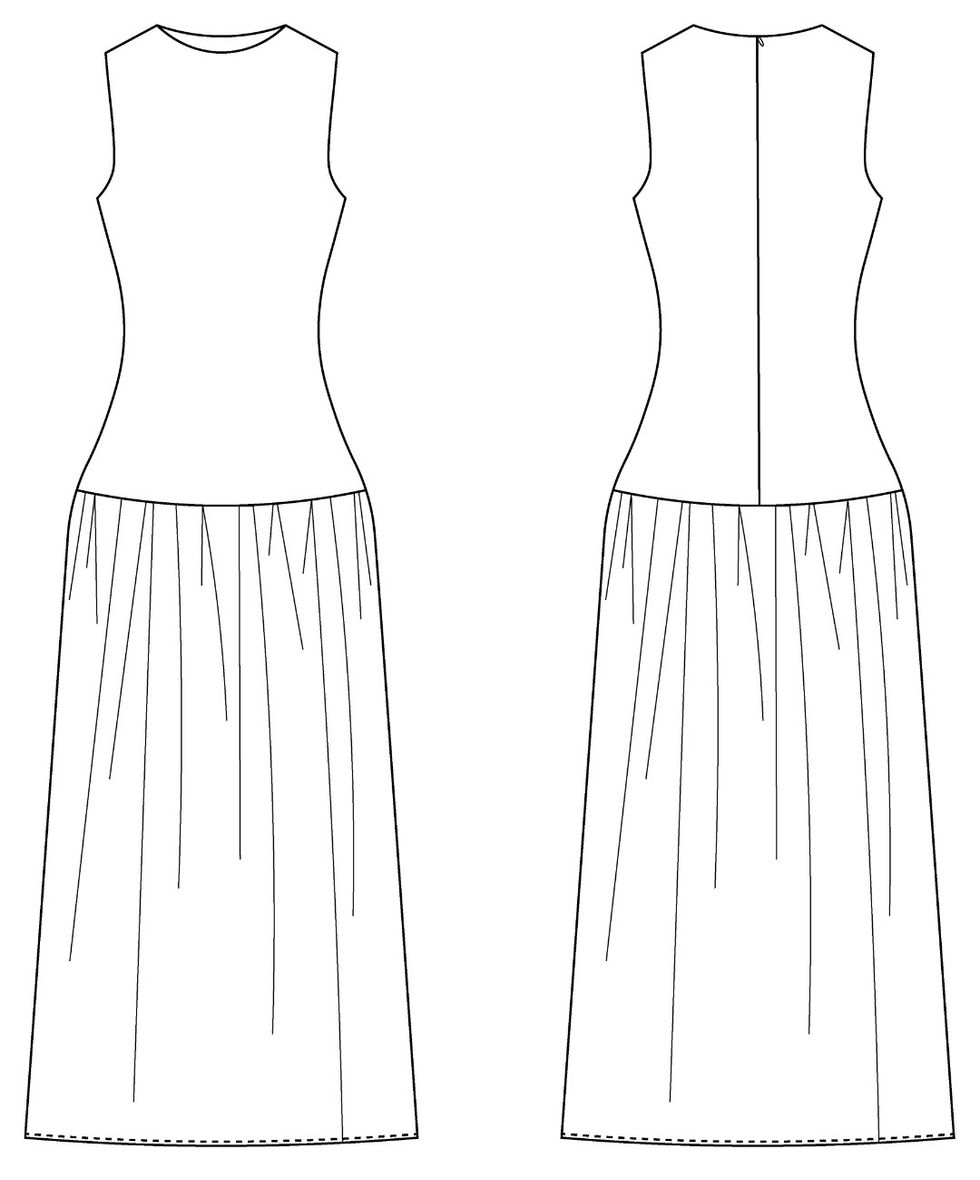 dress 2D fashion flat