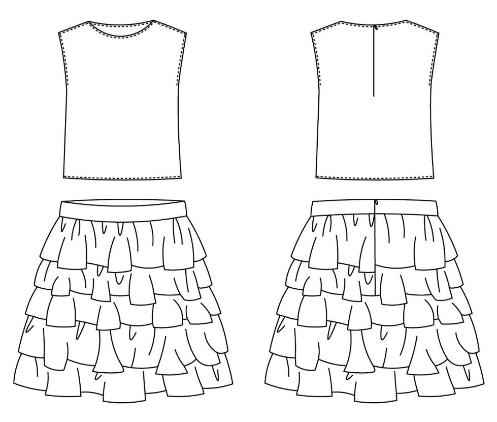 2D fashion flat