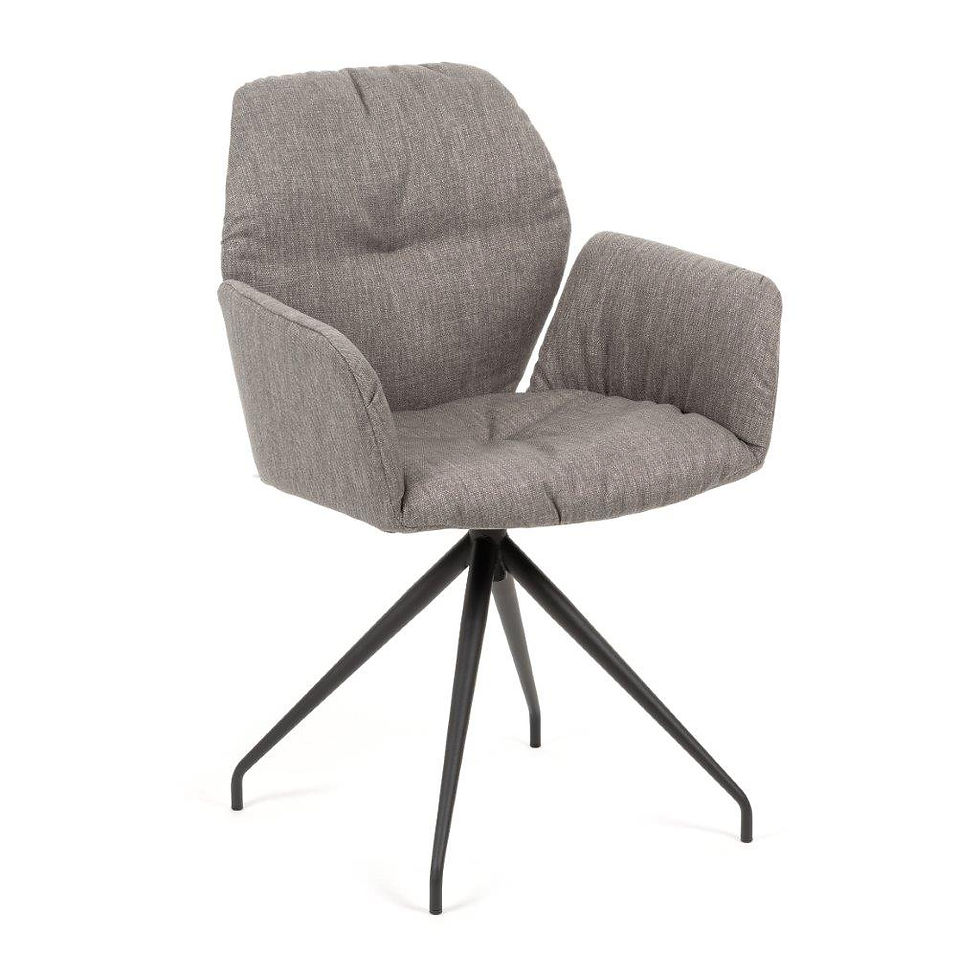 Draaibare stoelen met armleuningen in stof - 1295M05