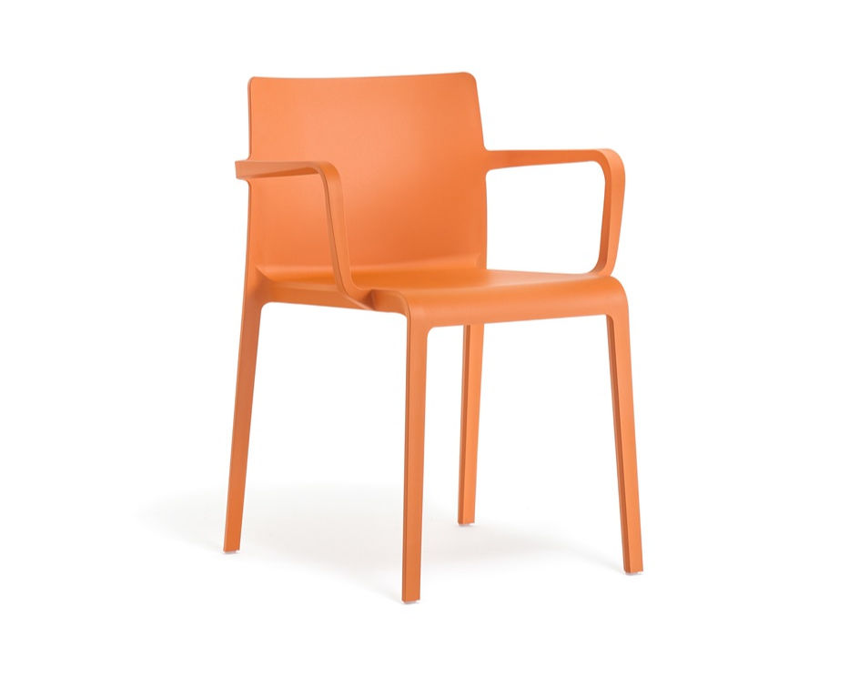 edrali Volt kunststof stoel met armleuningen oranje