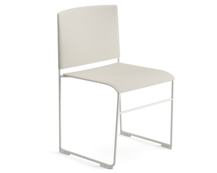 Thumbnail: Stapelbare designstoelen gebroken wit