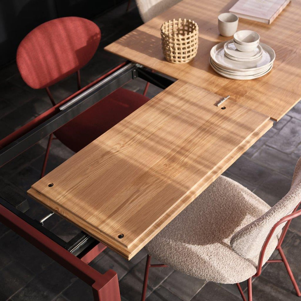 Thumbnail: uitschuifbare tafel in hout - 12.0236M