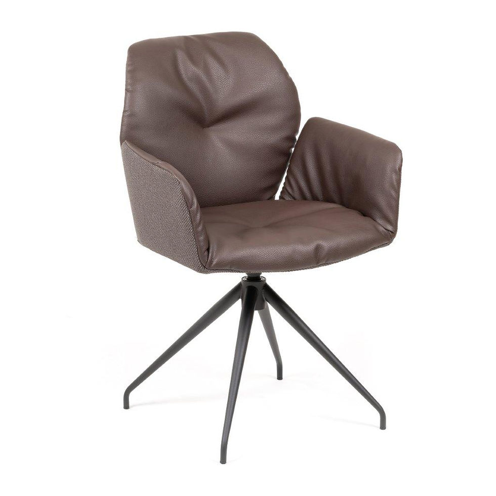 Draaibare stoelen met armleuningen in leder - 1295M05