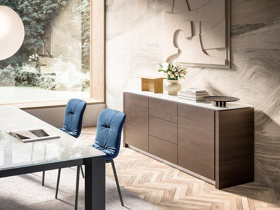 Thumbnail: Calligaris Annie elegante stoel met bekleding in stof, leder of kunstleder, verkrijgbaar met metalen of houten poten