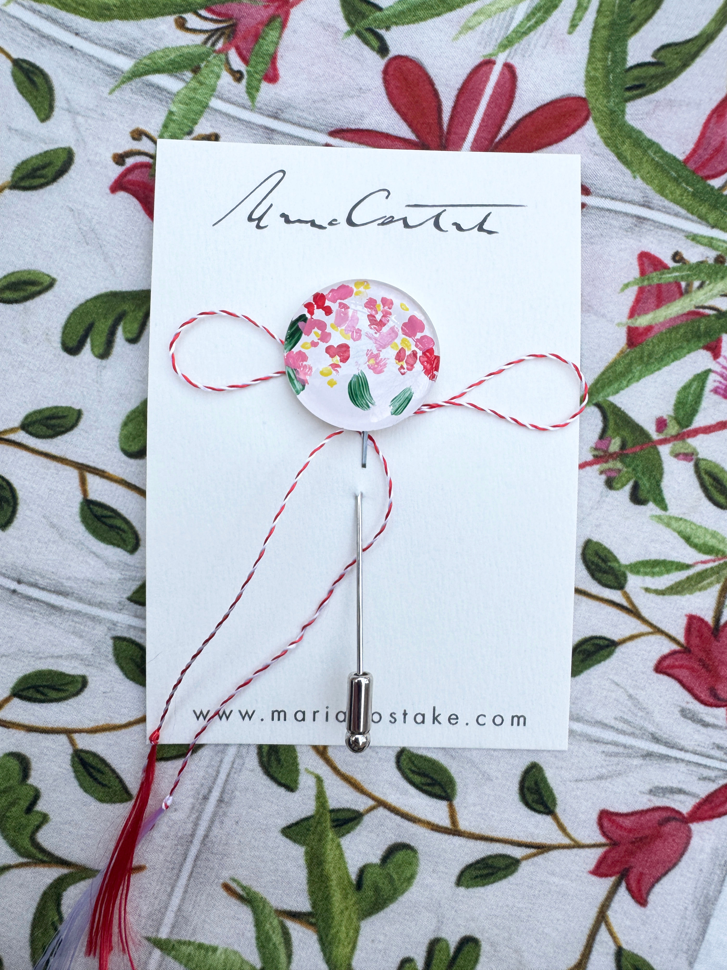 Set Bottlebrush - Esarfa de matase si martisor