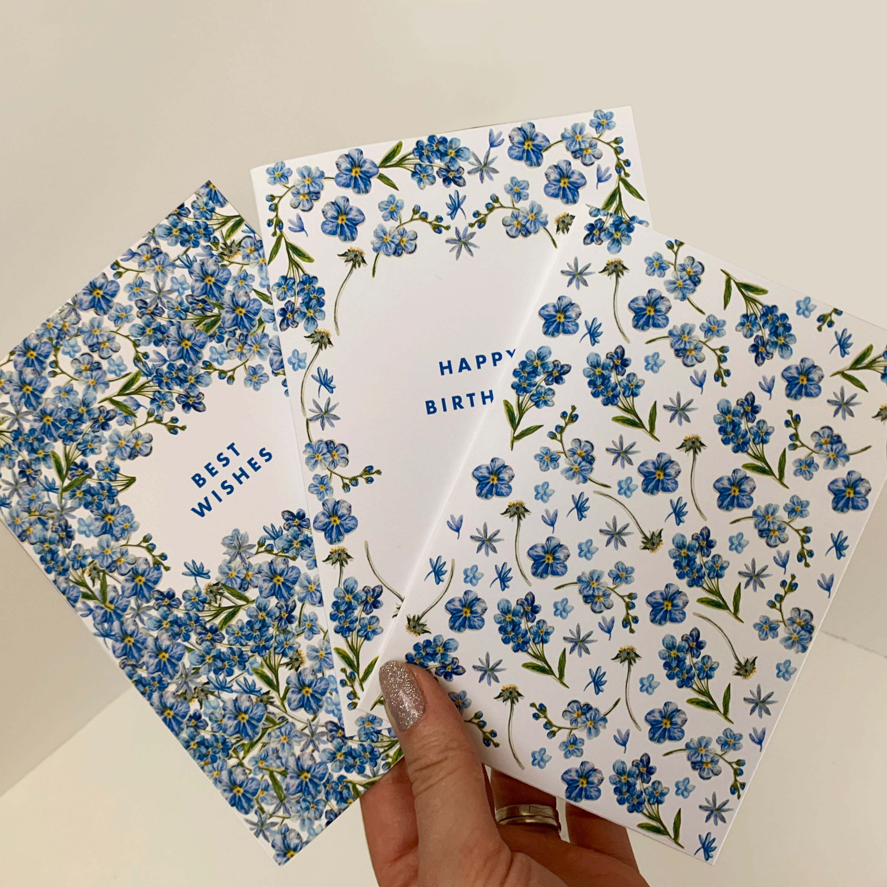 Pack of 3 assorted Forget-me-not Cards