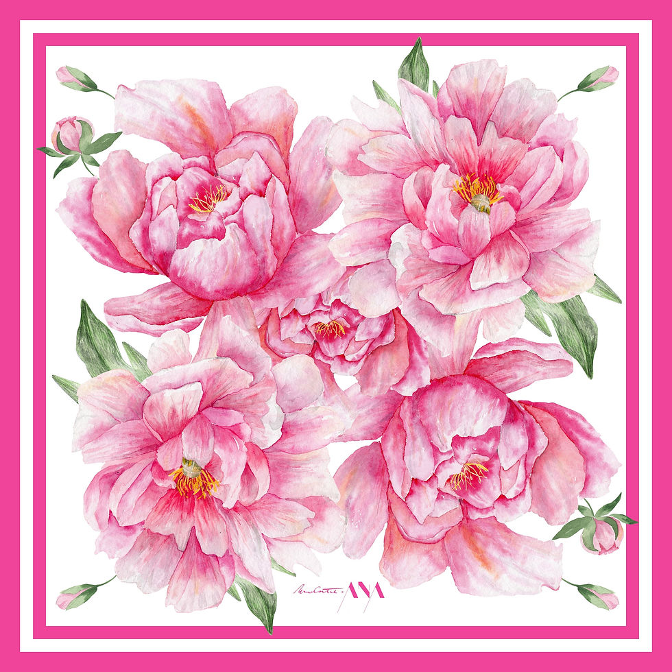 esarfa din matase bujori eu sunt ana