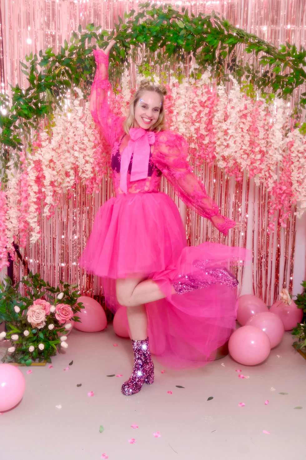 pink flower arch zurich