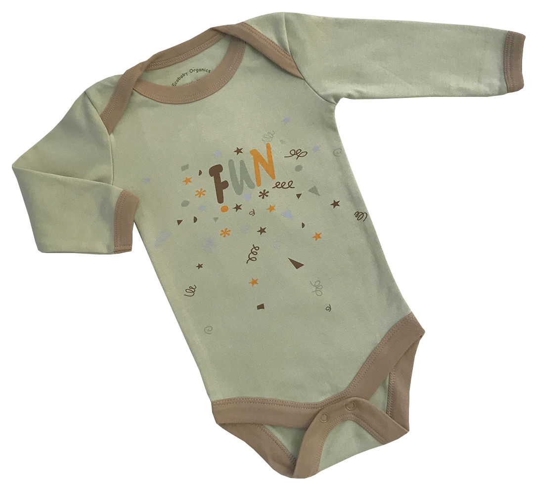 Organic Cotton Baby Bodysuit Onesie Fun Print 6-12m