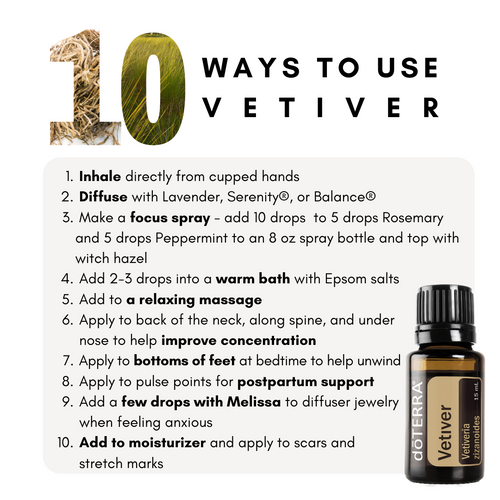 doTERRA CPTG Vetiver Essential Oils 15ml | LivingWithoutChemicals