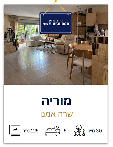 למכירה דופלקס גן 5 חדרים רחוב שרה אמנו שכונת בוכמן _ מוריה דירות יד 2 למכירה מודיעין מכבים